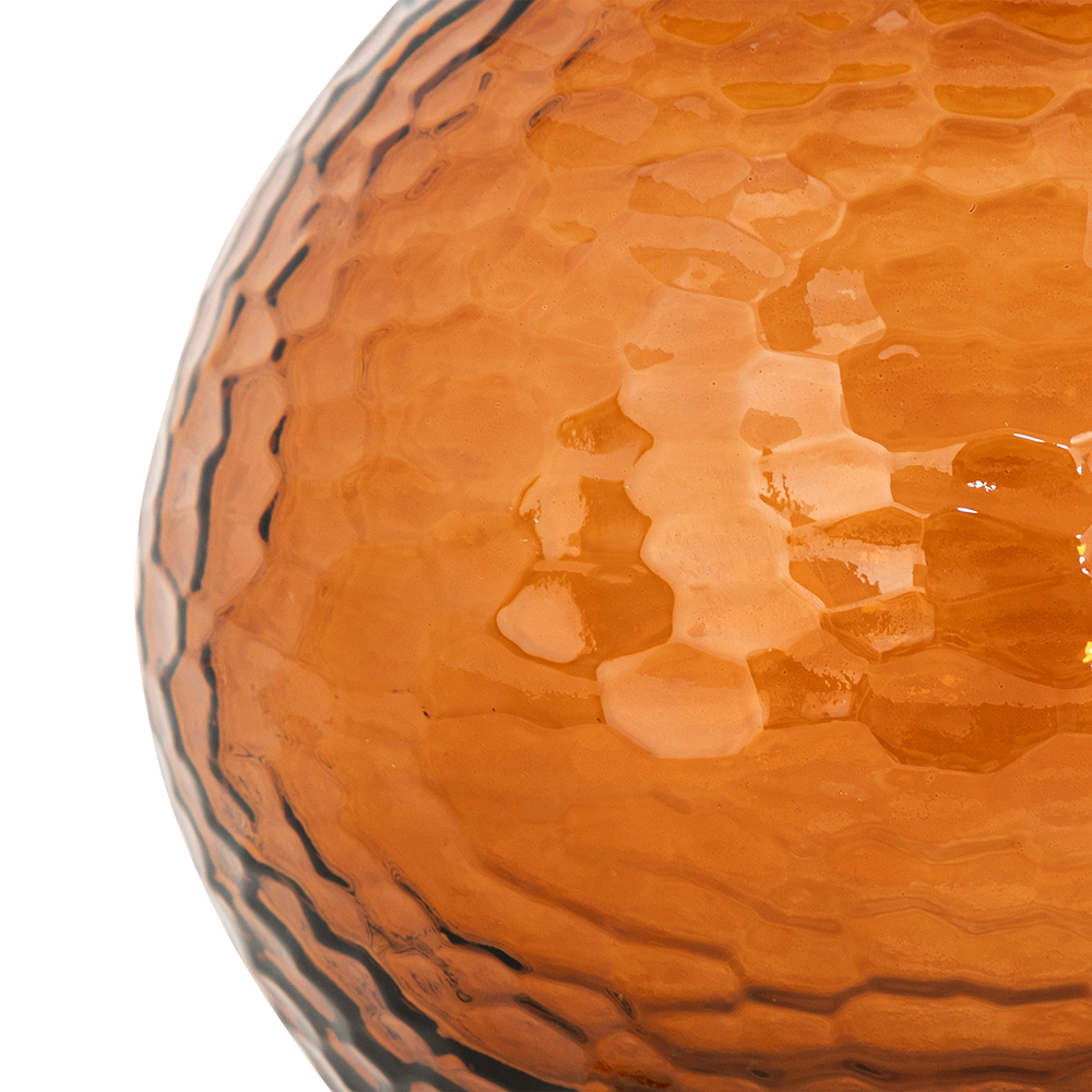 atmosphera-alric-hammered-glass-vase-amber-orange-25cm
