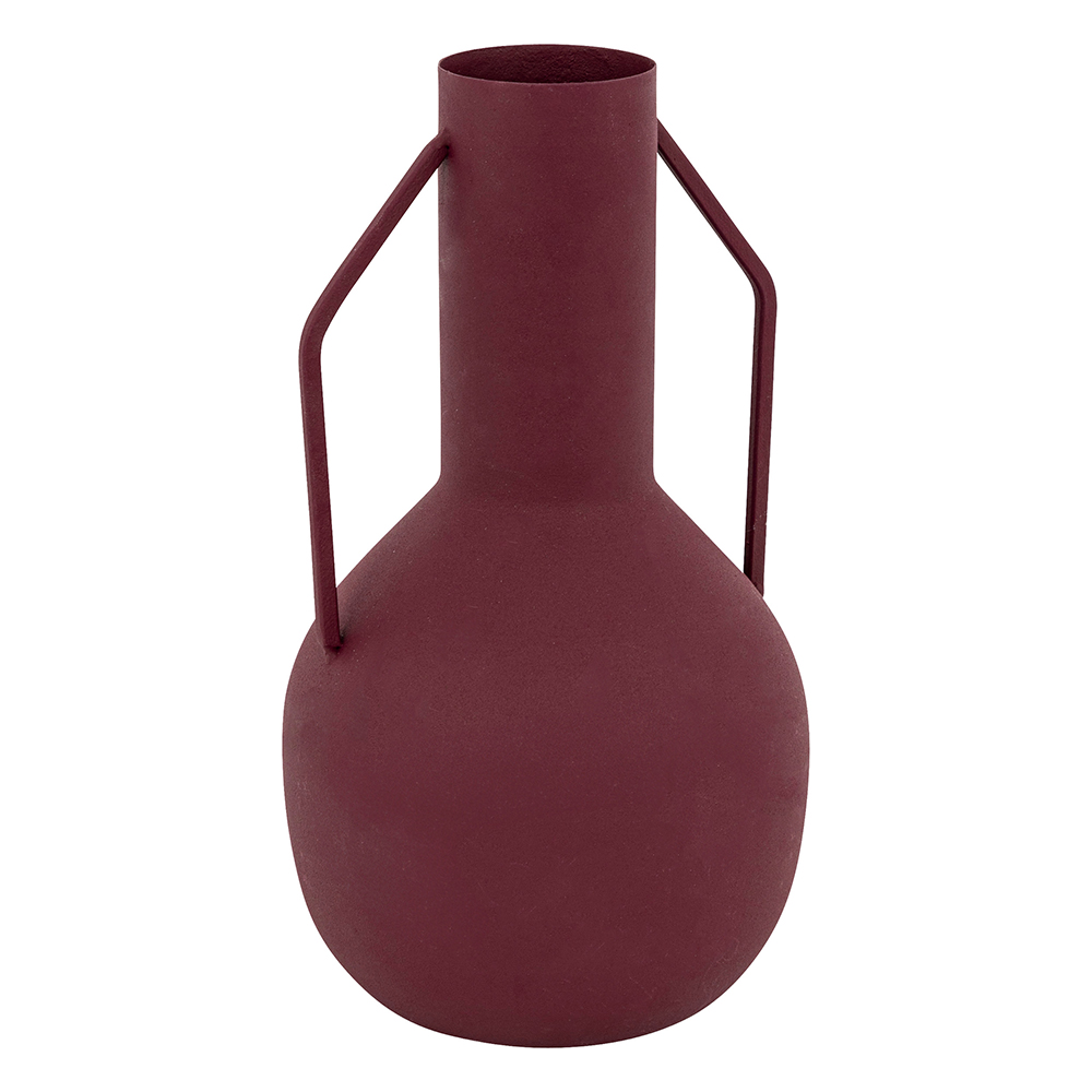atmosphera-sylvain-metal-vase-ruby-red-20cm