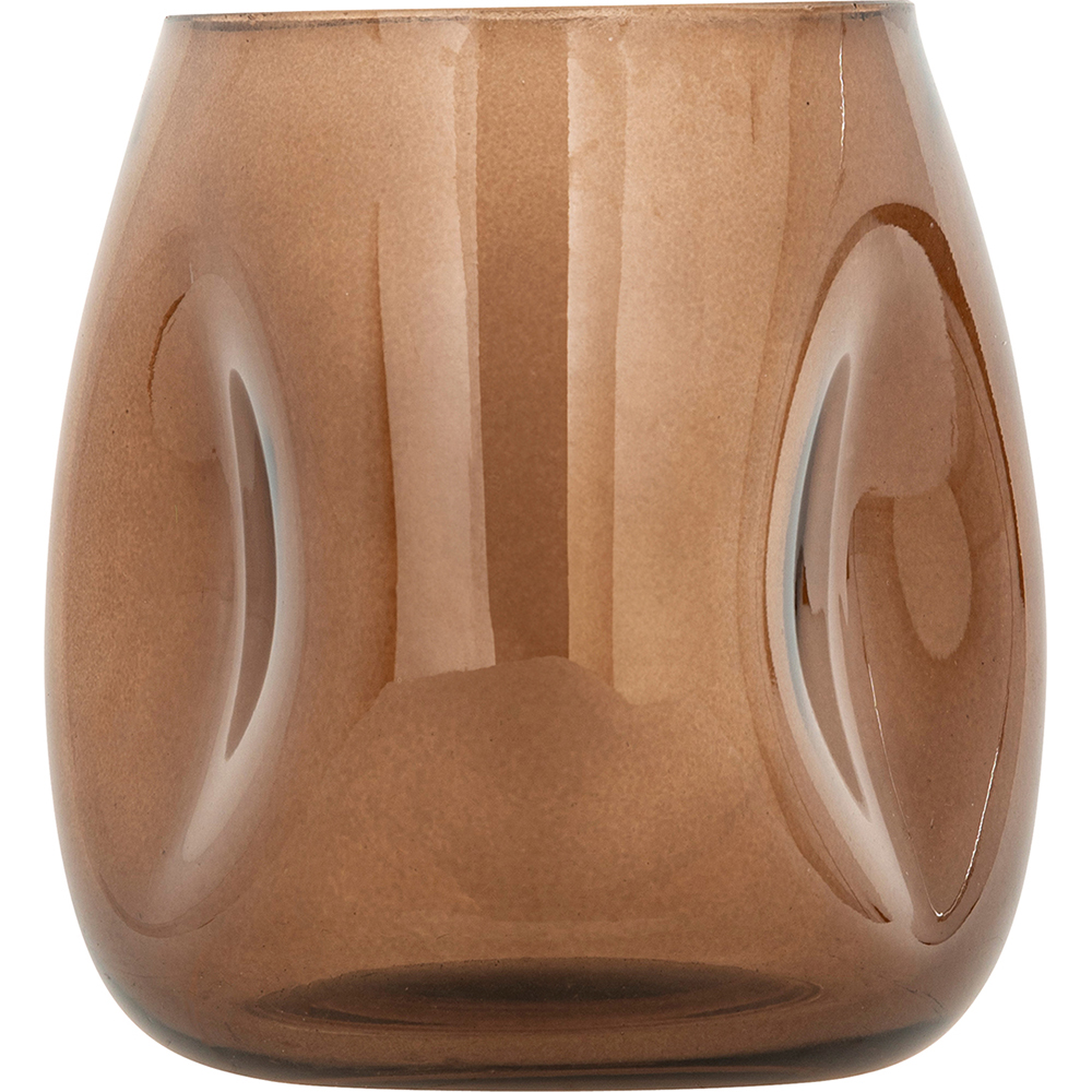 atmosphera-bravi-destructured-glass-vase-brown-16cm