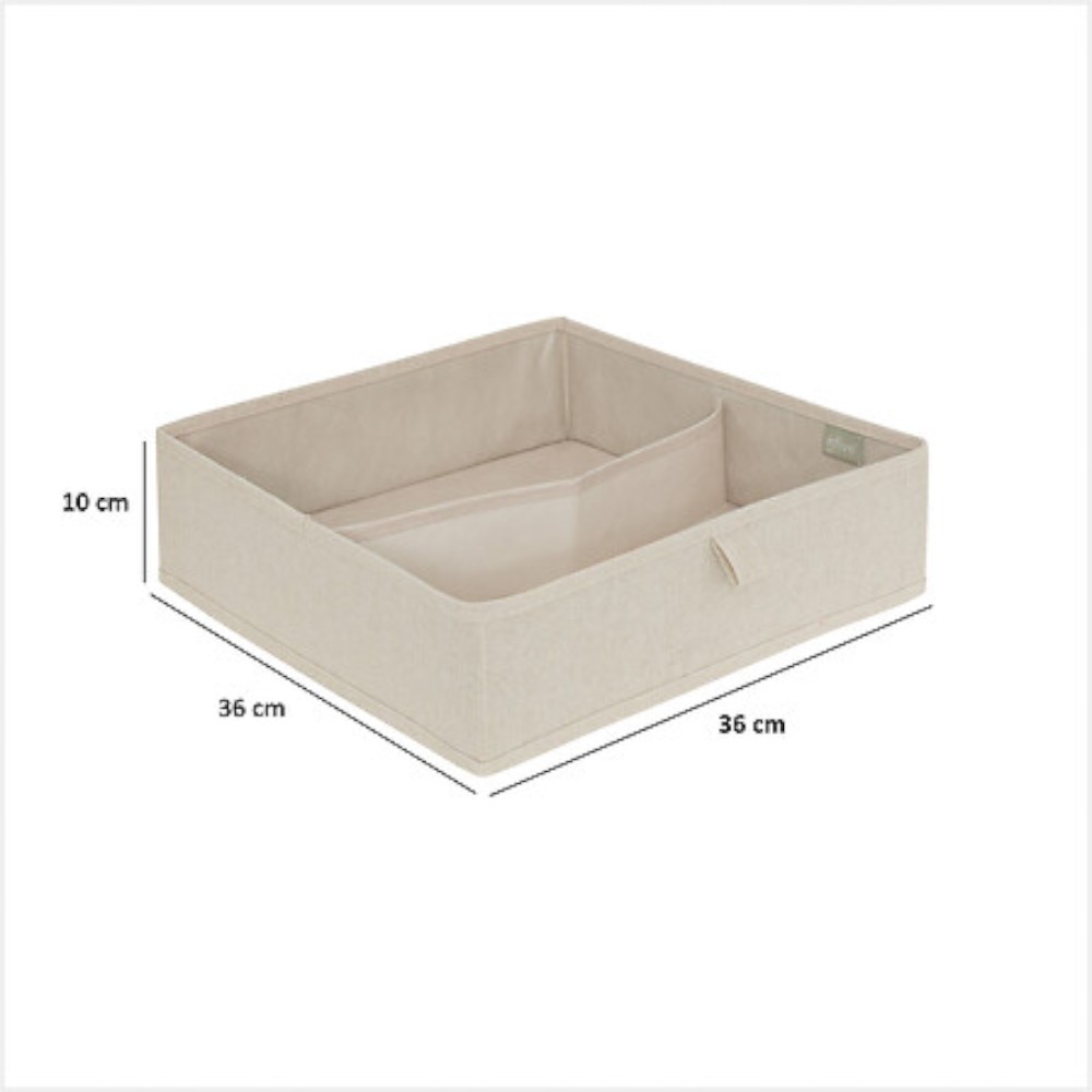 dressy-drawer-organizer-2-compartments-size-m-36-x-36-cm-beige