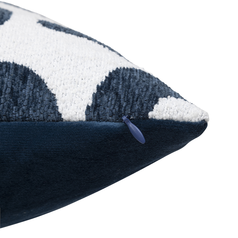 atmosphera-safina-jacquard-chenille-cushion-aegean-blue-40cm-x-40cm