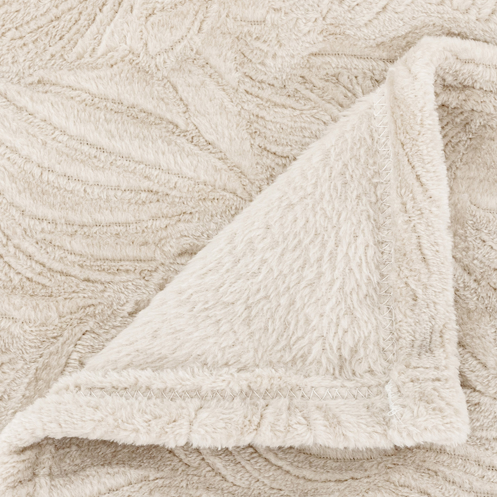 atmosphera-ryo-embossed-leaf-design-flannel-blanket-linen-beige-180cm-x-230cm