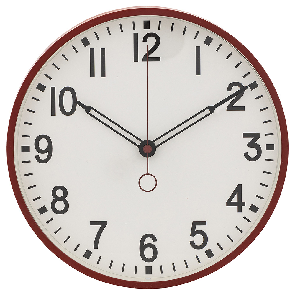 atmosphera-cory-plastic-wall-clock-assorted-colours-29-cm
