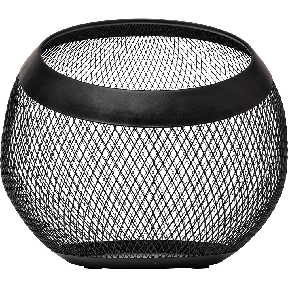5five-mayaj-metal-mesh-capsule-holder-black-24cm