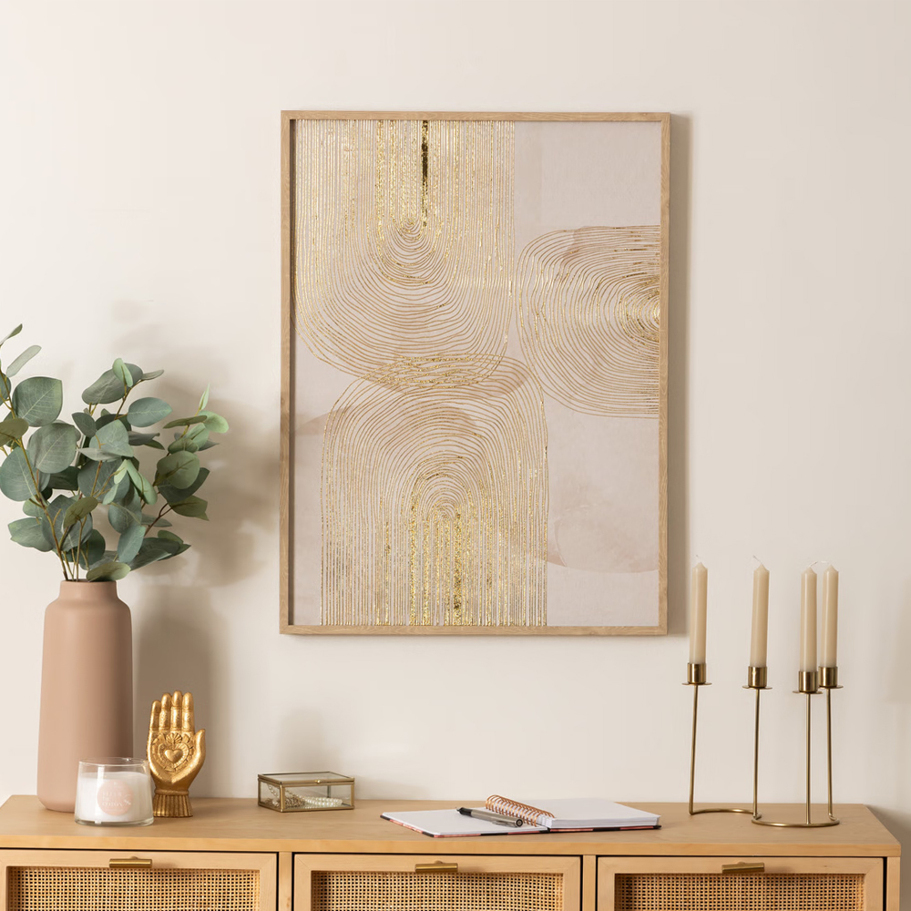 atmosphera-elin-framed-canvas-print-gold-50cm-x-70cm