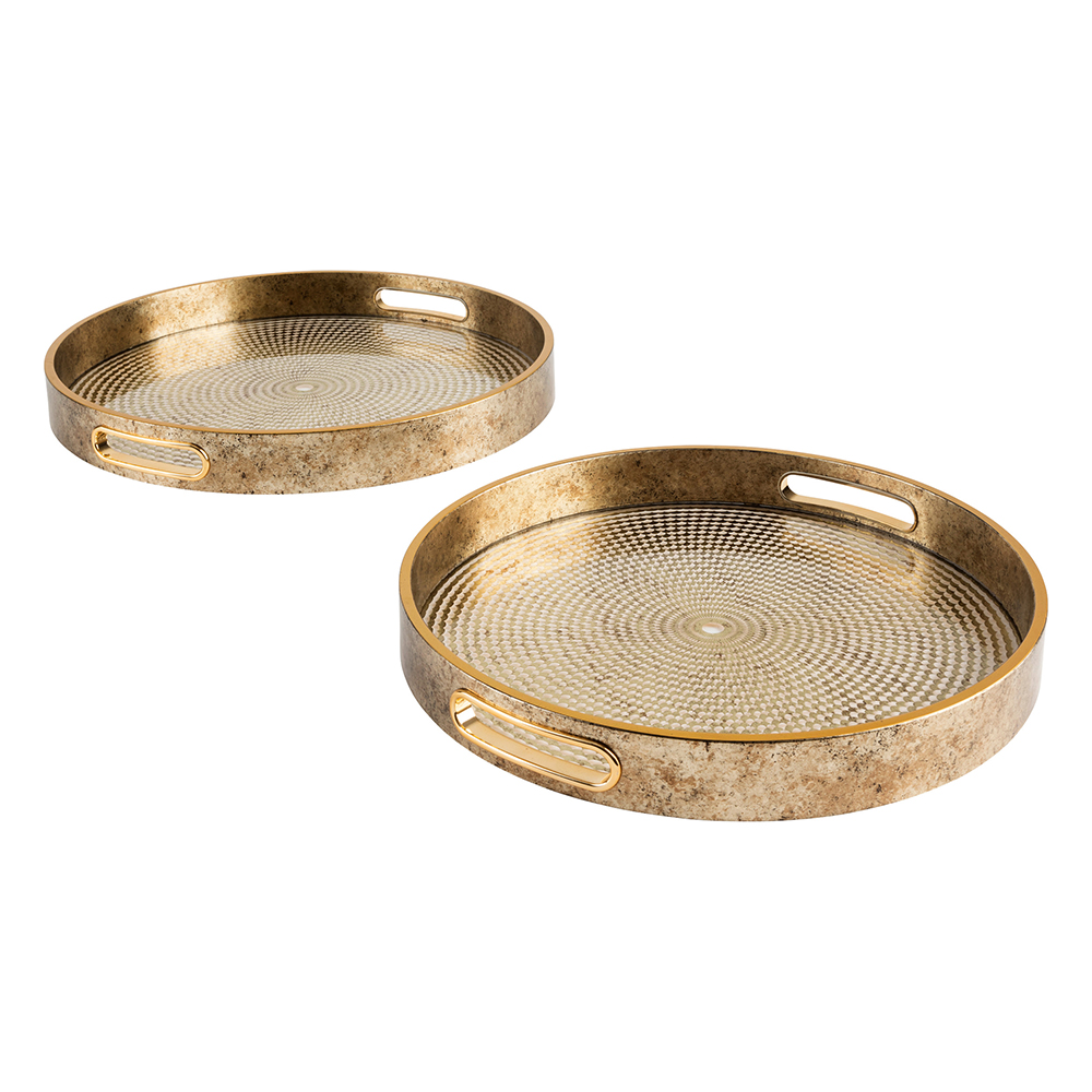 atmosphera-elya-set-of-2-trays-in-gold