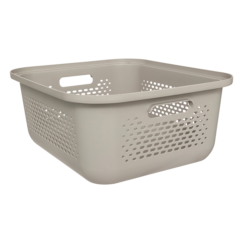 aera-laundry-perforated-plastic-basket-linen-beige-13-9l