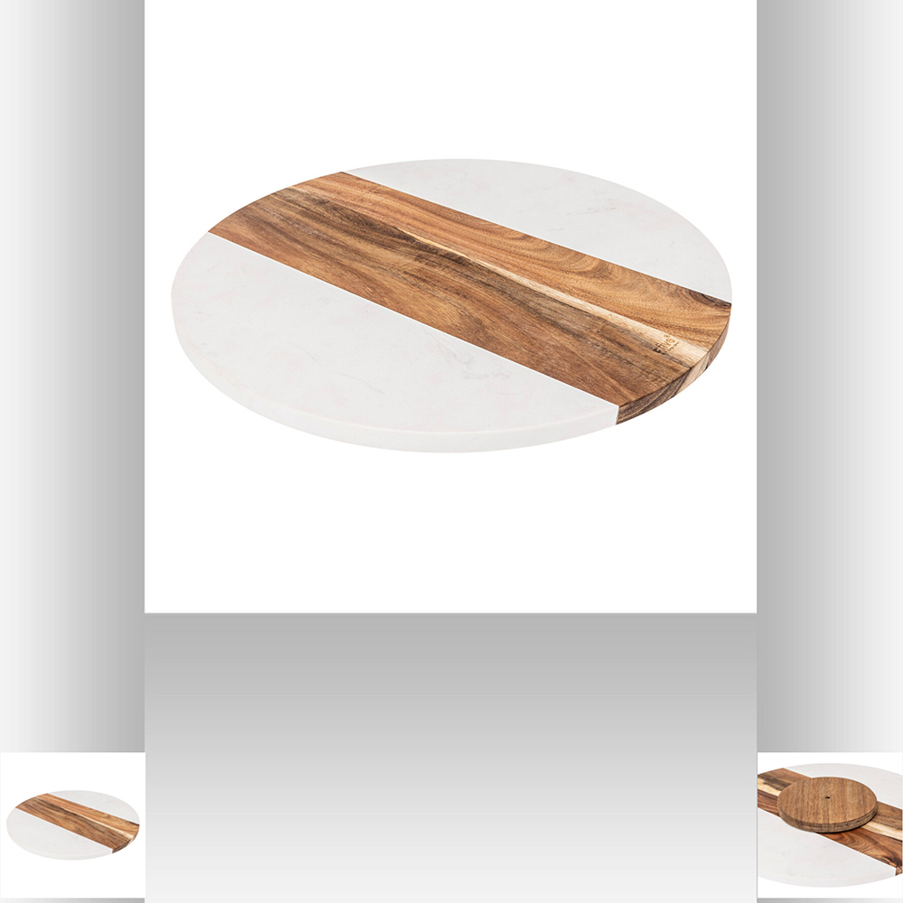 5five-harmony-acacia-wood-marble-rotating-tray-35cm