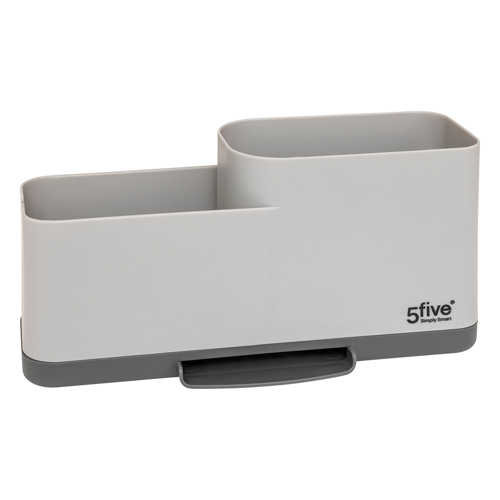 5five-neo-2-kitchen-caddy-with-soap-dispenser-organizer-grey