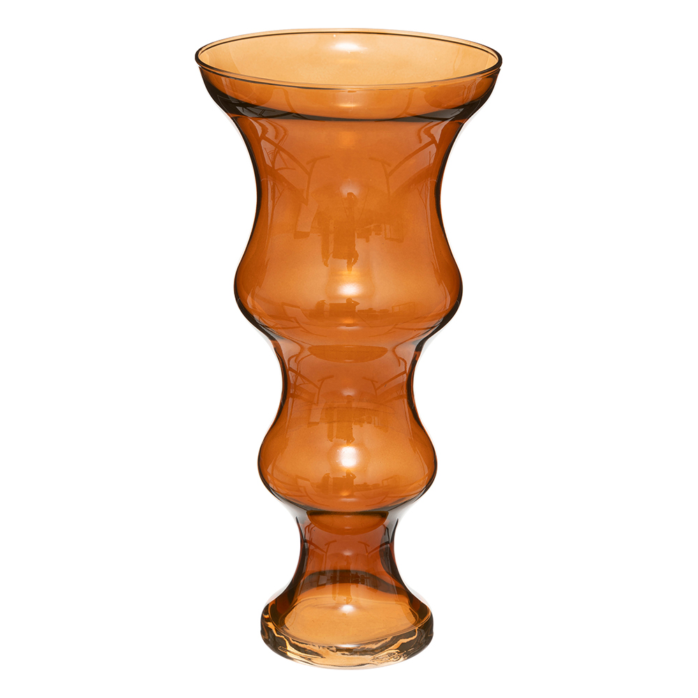 atmosphera-matali-double-glass-vase-amber-orange-36cm