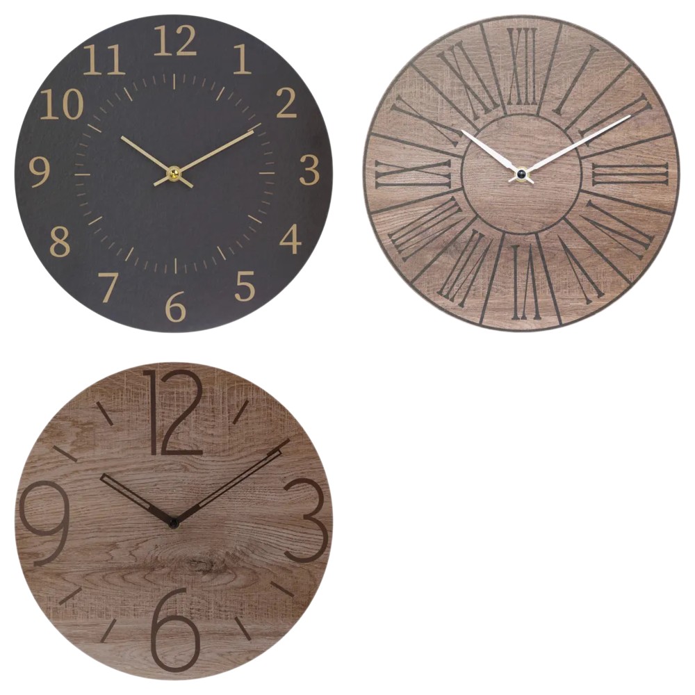 atmosphera-clock-wood-d-28-cm-3-assorted-designs
