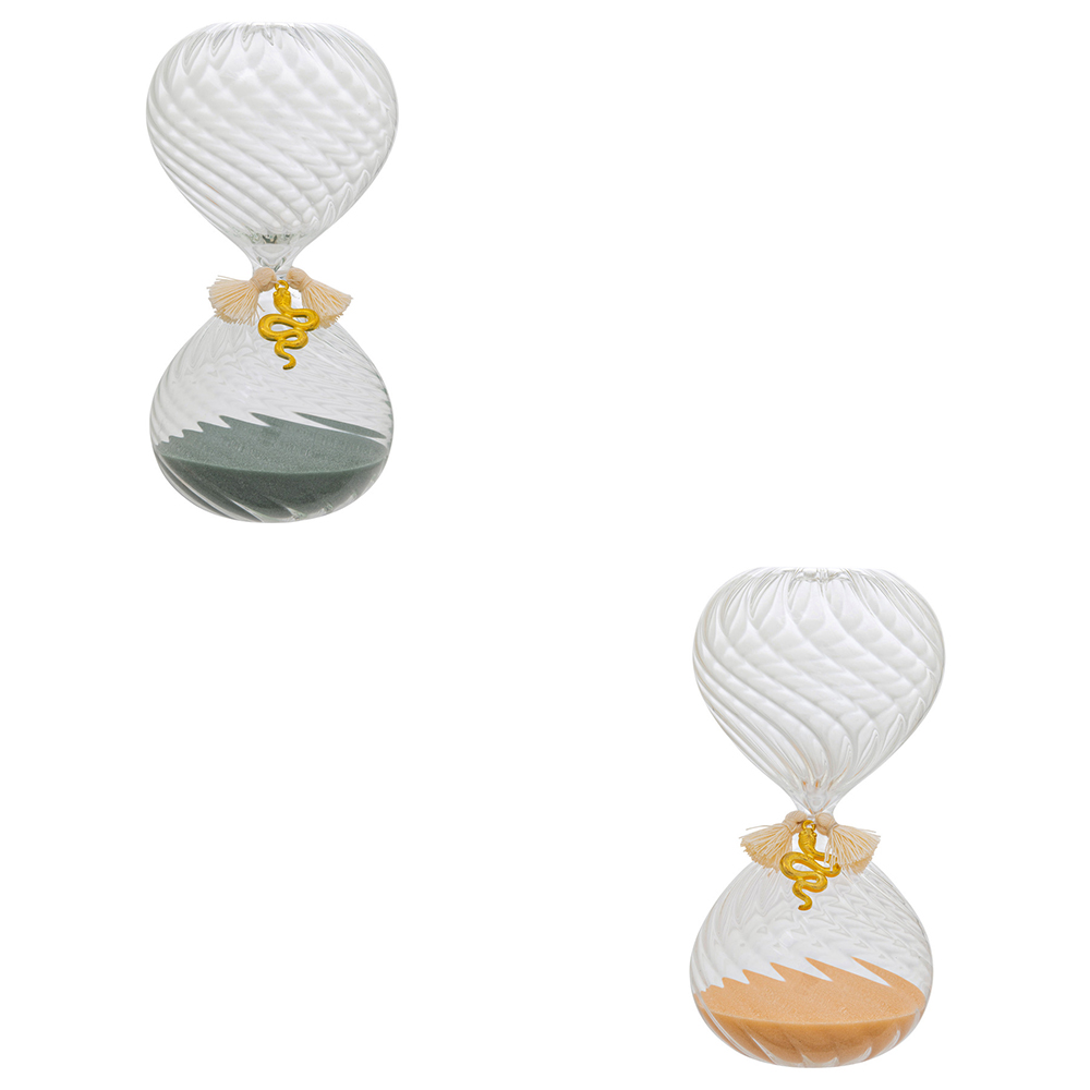 atmosphera-wild-glass-hourglass-ornament-2-assorted-colours-15cm