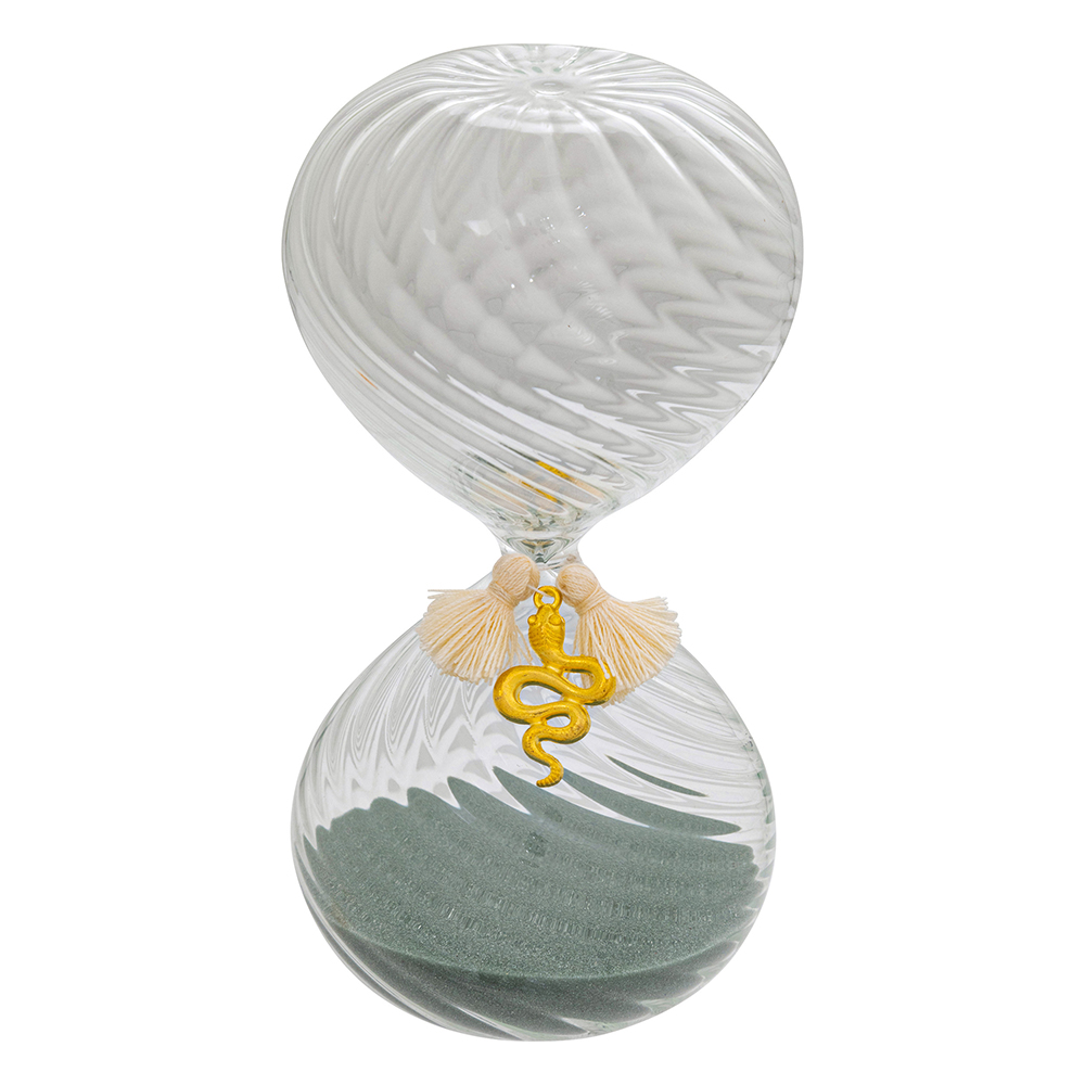 atmosphera-wild-glass-hourglass-ornament-2-assorted-colours-15cm