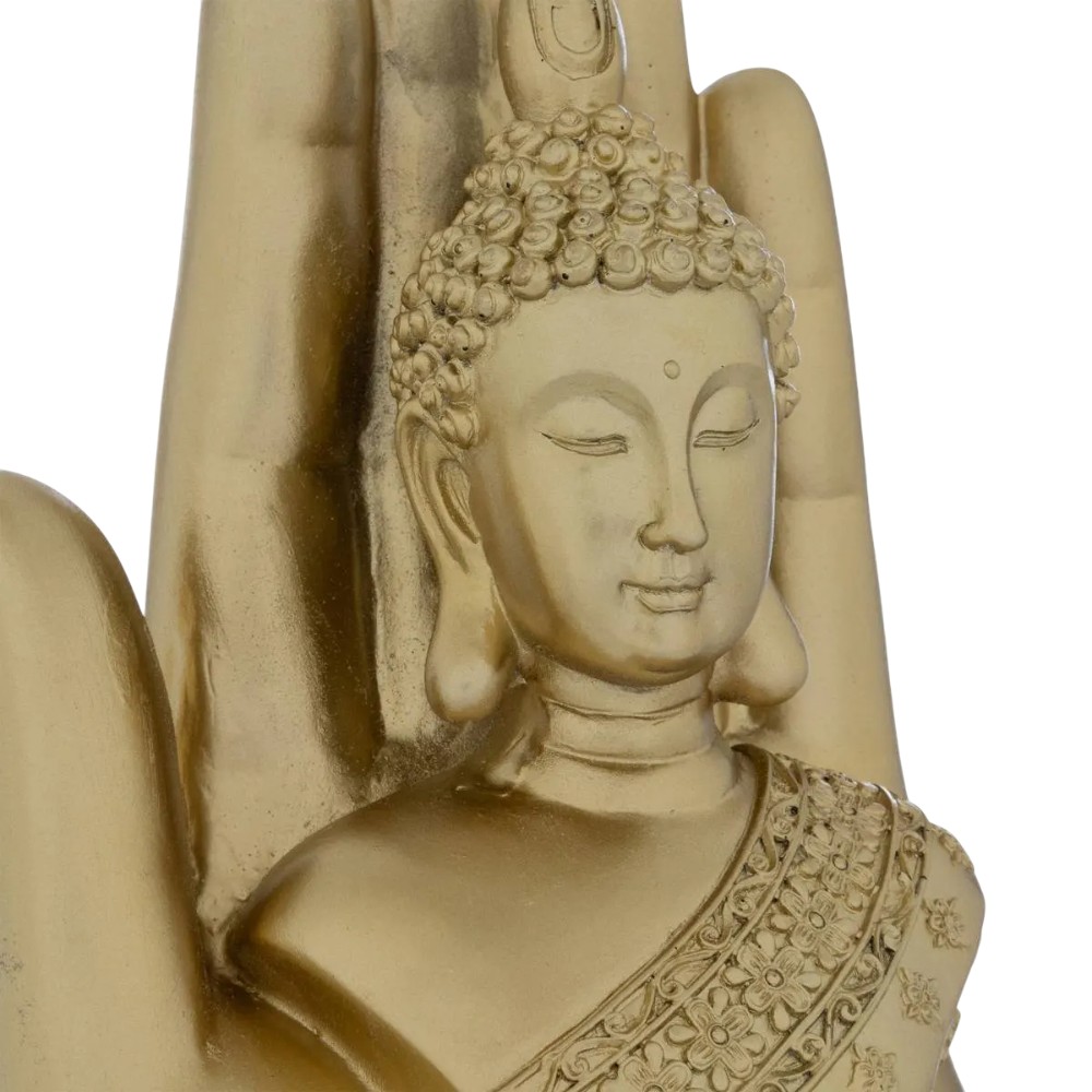 atmosphera-statue-buddha-in-hand-resin-gold-18-cm