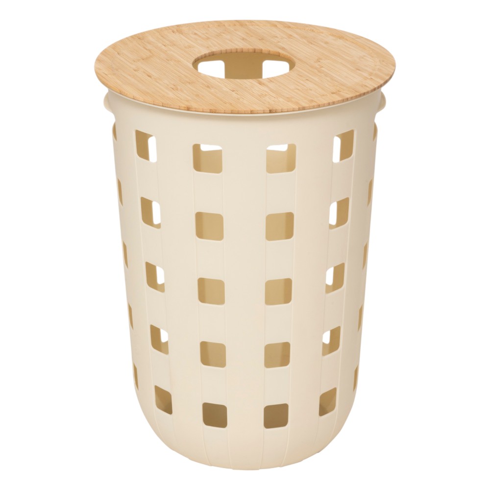 5five-harmony-plastic-laundry-basket-beige-60-l