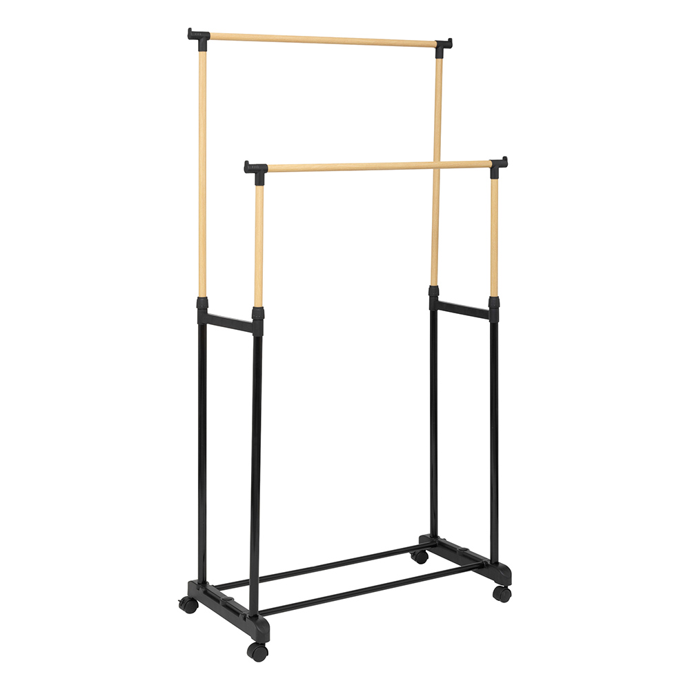 5five-woody-stainless-steel-plastic-double-clothes-rack-86cm