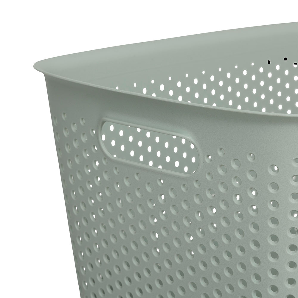 5five-plastic-laundry-basket-mint-green-17l