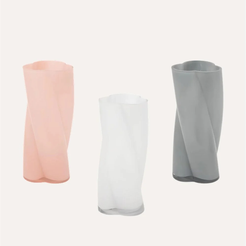 atmosphera-twist-glass-vase-25-5cm-3-assorted-colours