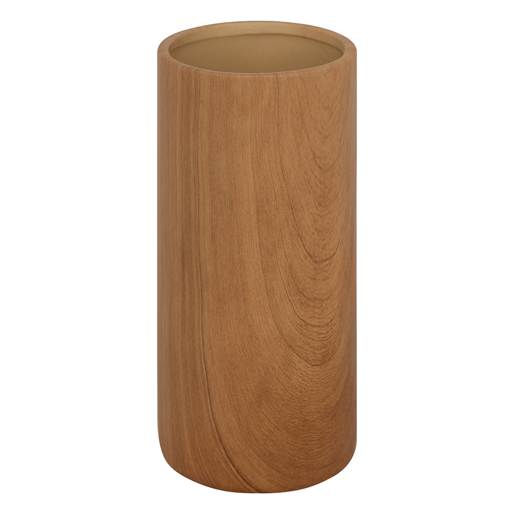 atmosphera-sao-wooden-effect-ceramic-vase-20cm