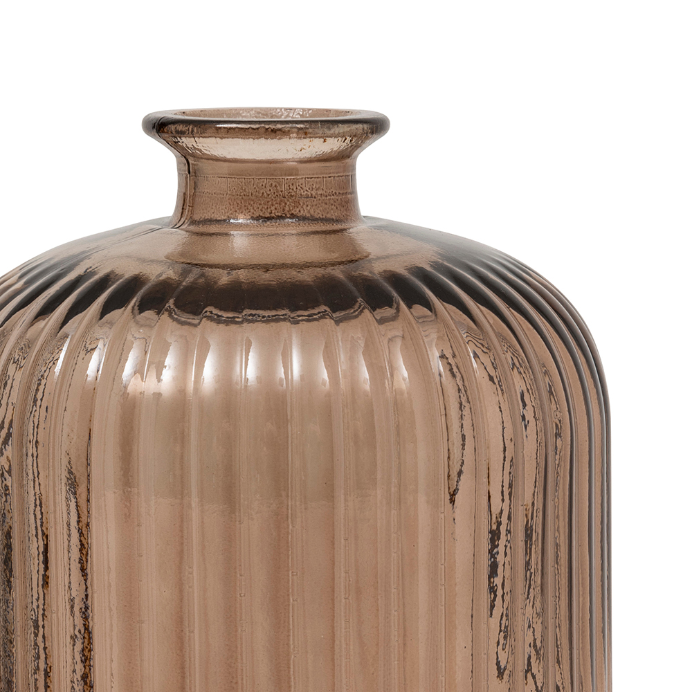 atmosphera-luz-recycled-glass-vase-brown-23cm