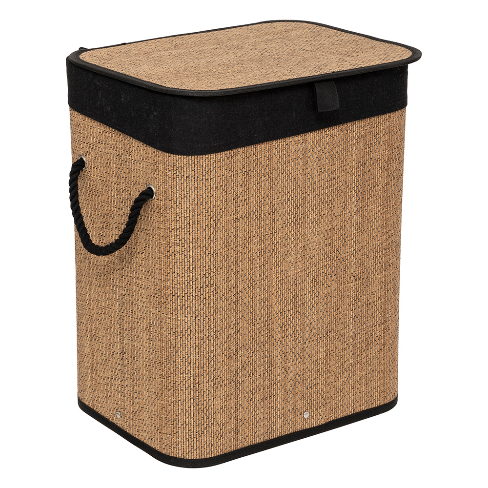 5five-bamboo-fabric-rectangular-laundry-basket-60l-black