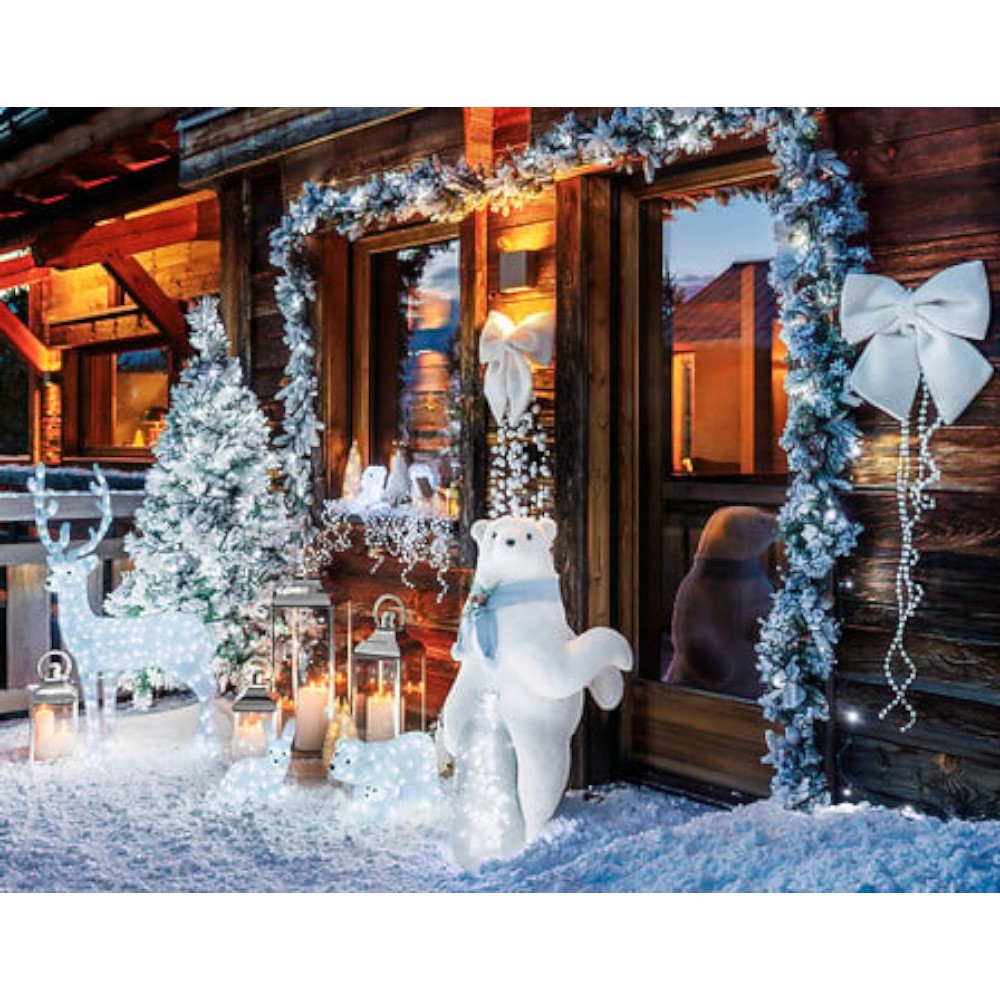 the-essentials-wool-effect-christmas-decoration-bow-white-40-×-43-cm