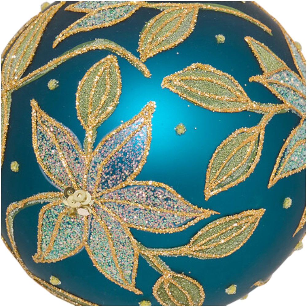 floral-glass-christmas-bauble-blue-and-gold-8cm
