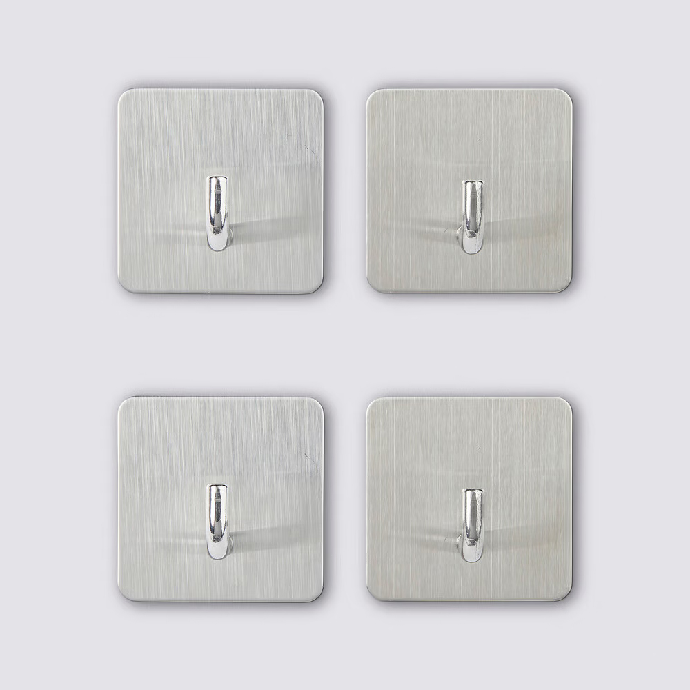 5five-stiky-adhesive-hooks-stainless-steel-set-of-4-pieces
