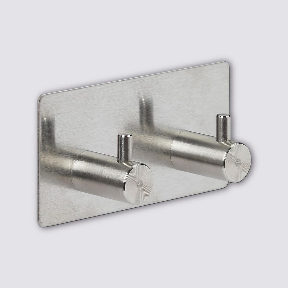5five-stiky-adhesive-hook-2-heads-stainless-steel-set-of-2-pieces