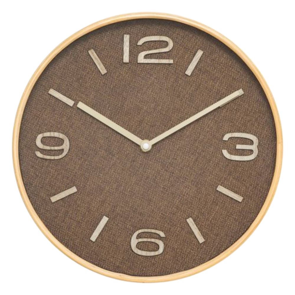 atmosphera-wall-clock-ellis-wood-brown-30-cm