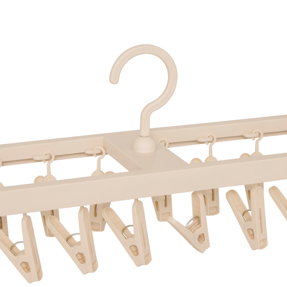 5five-drying-rack-32-clips-2-levels-beige-plastic-h43-cm