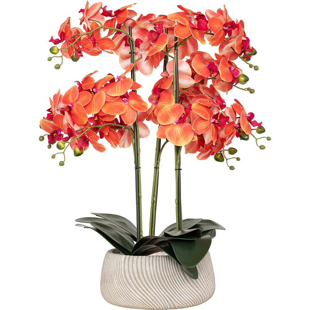 atmosphera-sanae-artificial-orchid-flower-orange-in-cement-pot-60cm
