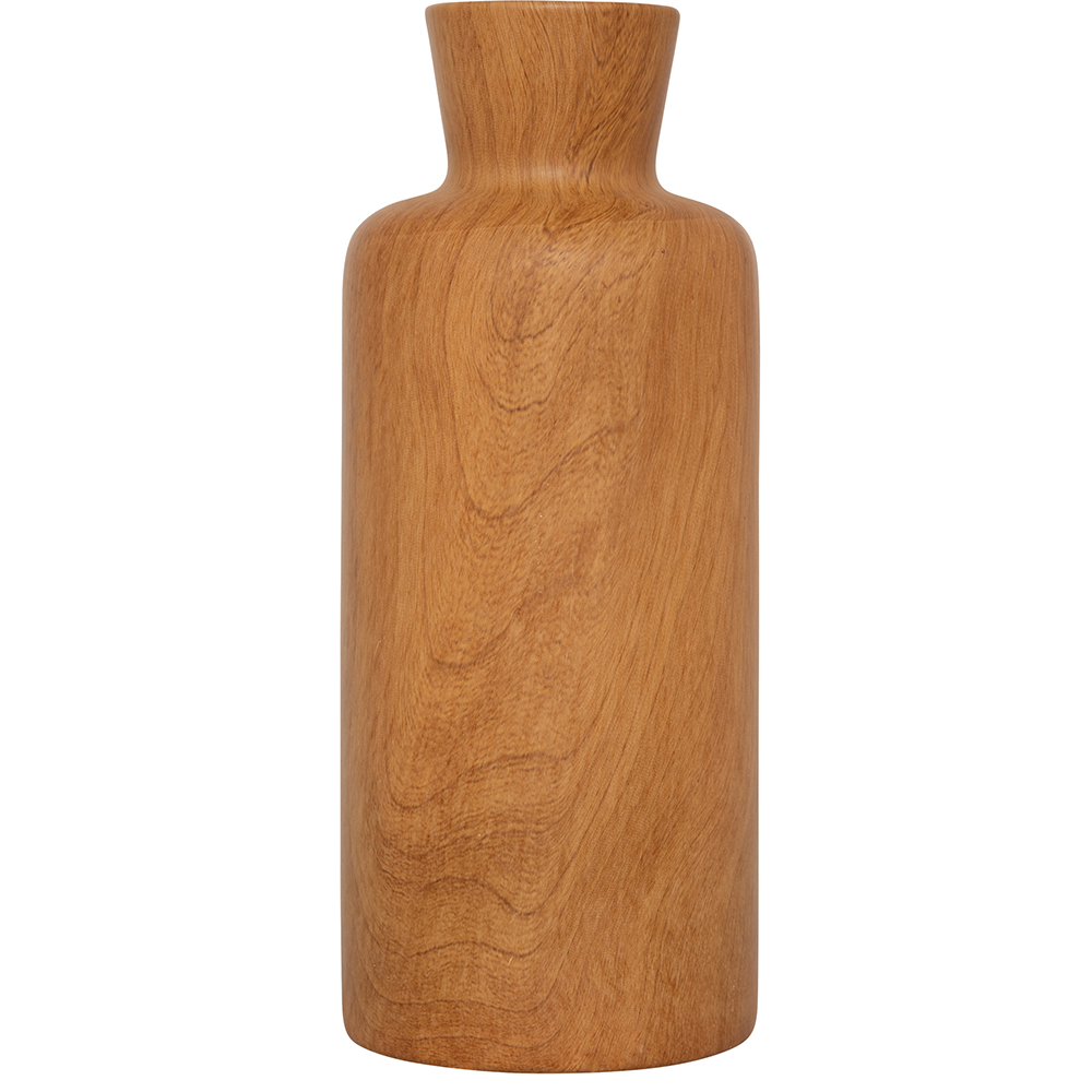 atmosphera-sao-wooden-effect-ceramic-vase-30cm