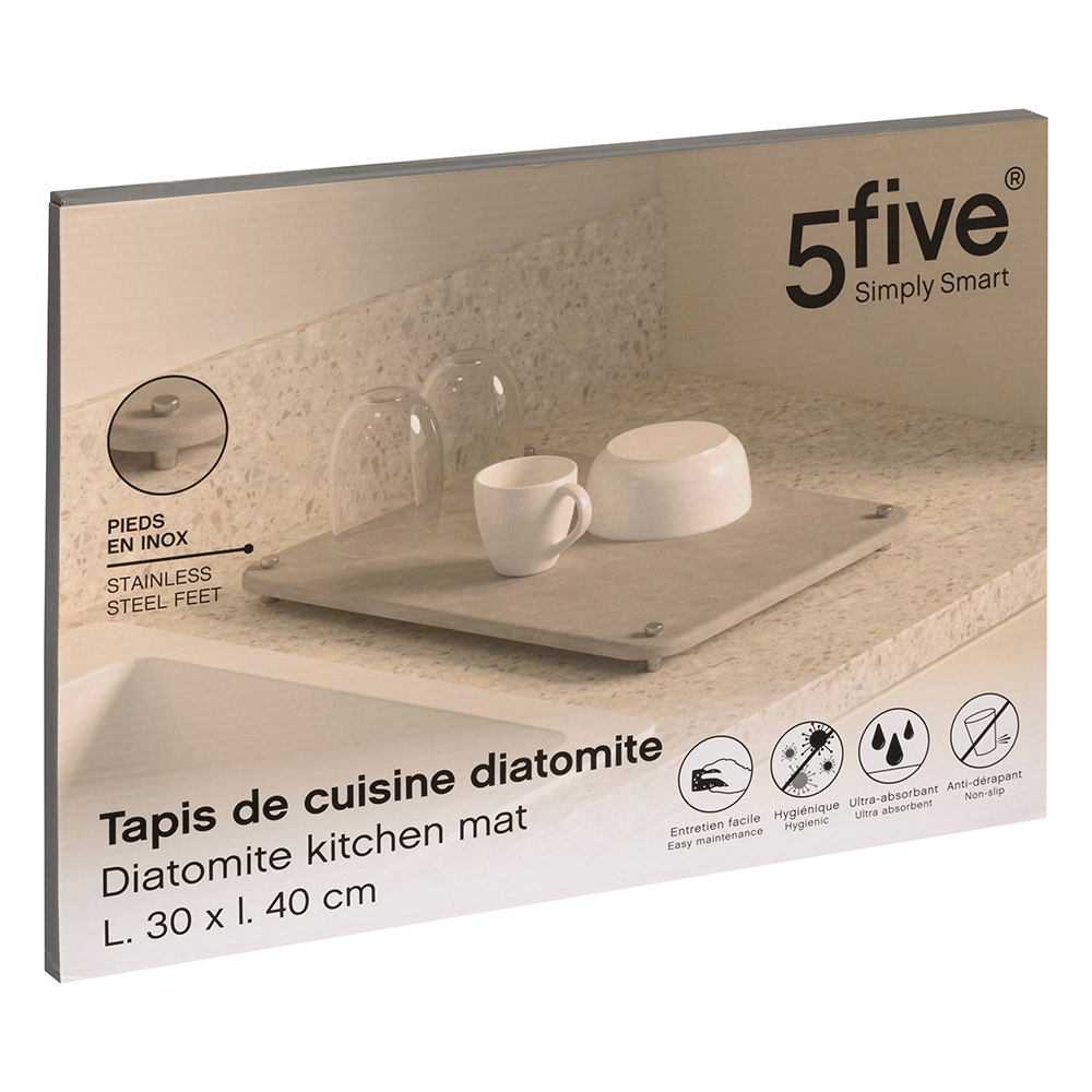 5five-diatomite-absorbing-kitchen-tray-40cm-x-30cm-grey