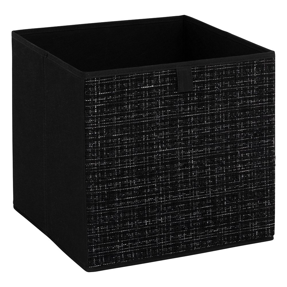 5five-tweed-storage-box-31cm-x-31cm-black