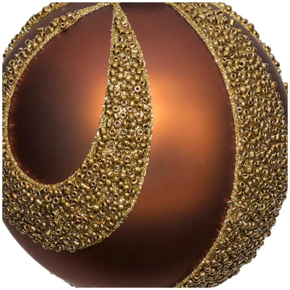 gold-beaded-glass-christmas-bauble-brown-10cm