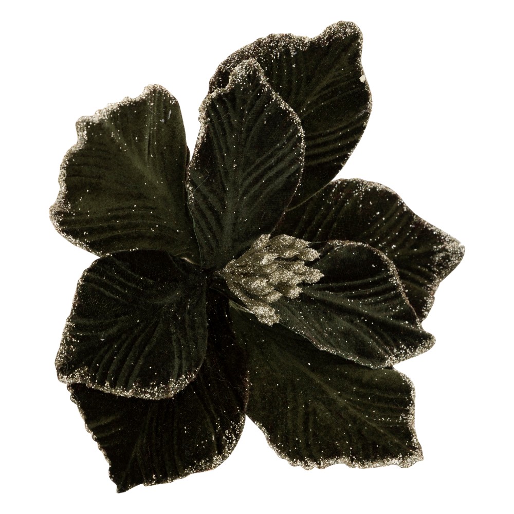 atmosphera-christmas-tree-clip-glitter-magnolia-green-22-cm