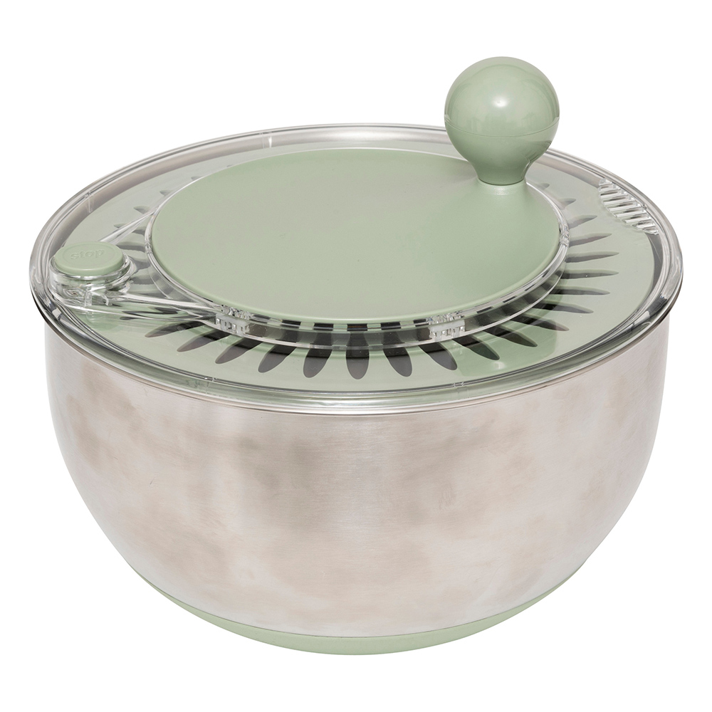 5five-stainless-steel-mechanical-salad-spinner-2-assorted-colours-4l