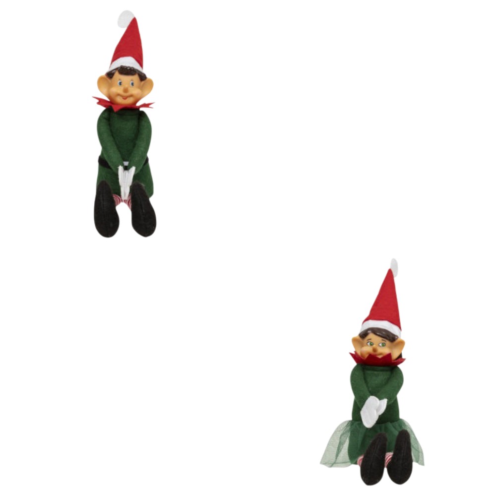 atmosphera-christmas-seated-elf-boygirl-plush-fabric-2-assorted-designs