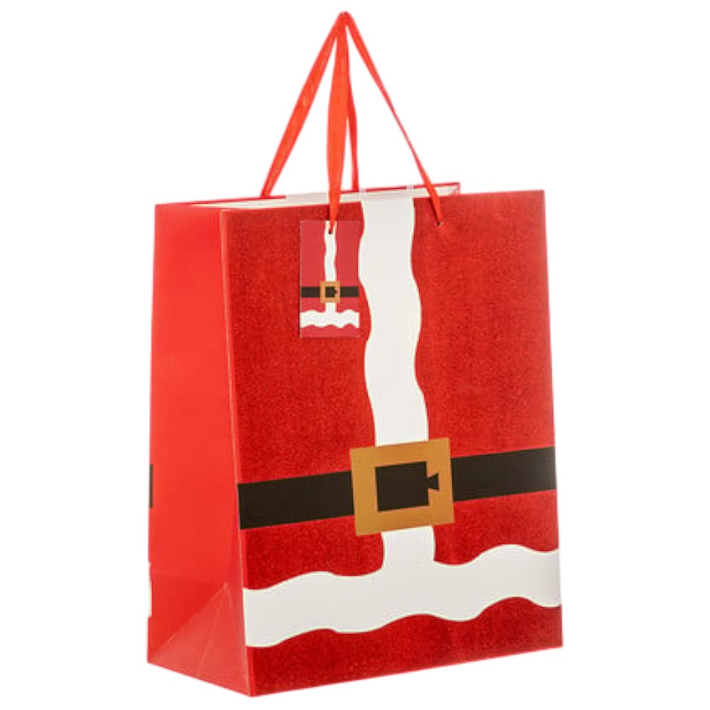 the-essentials-glitter-santa-suit-christmas-gift-bag-red-medium