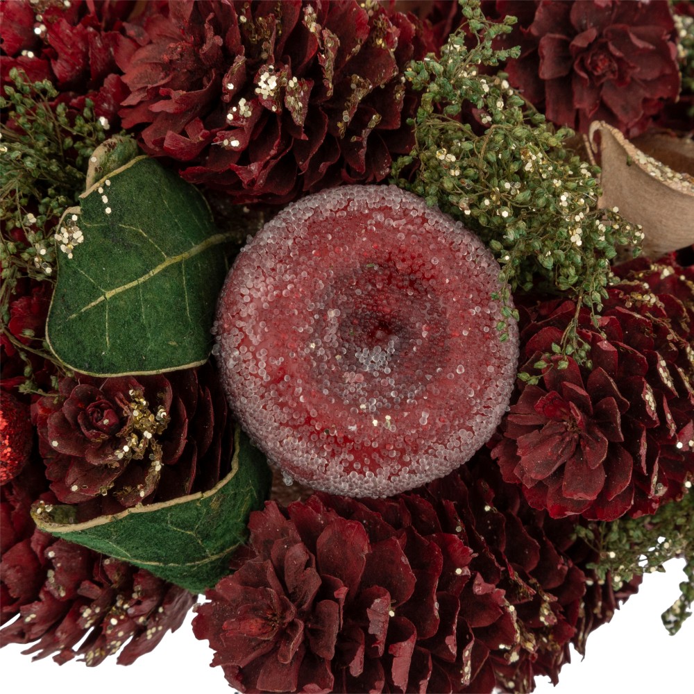 atmosphera-christmas-candle-holder-apples-and-nature-dark-red-1-pcs-