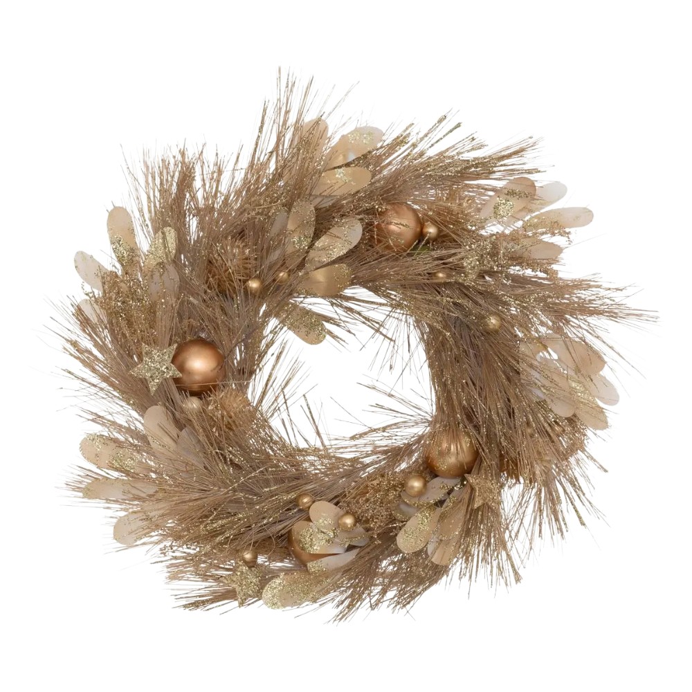 atmosphera-christmas-wreath-golden-35-cm