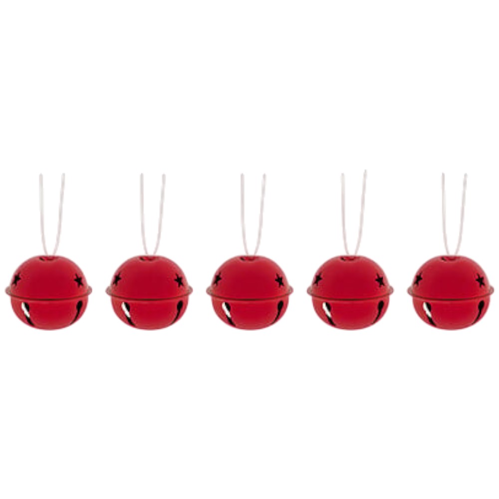 the-dream-of-christmas-metal-bell-decorations-red-5-cm-set-of-5