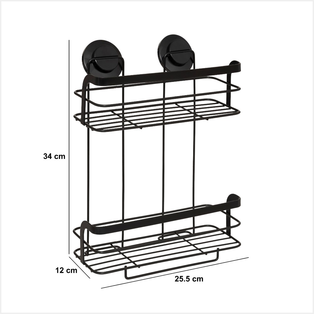 5five-2-level-servitor-suction-rectangular-shower-2-shelves-venterra-black