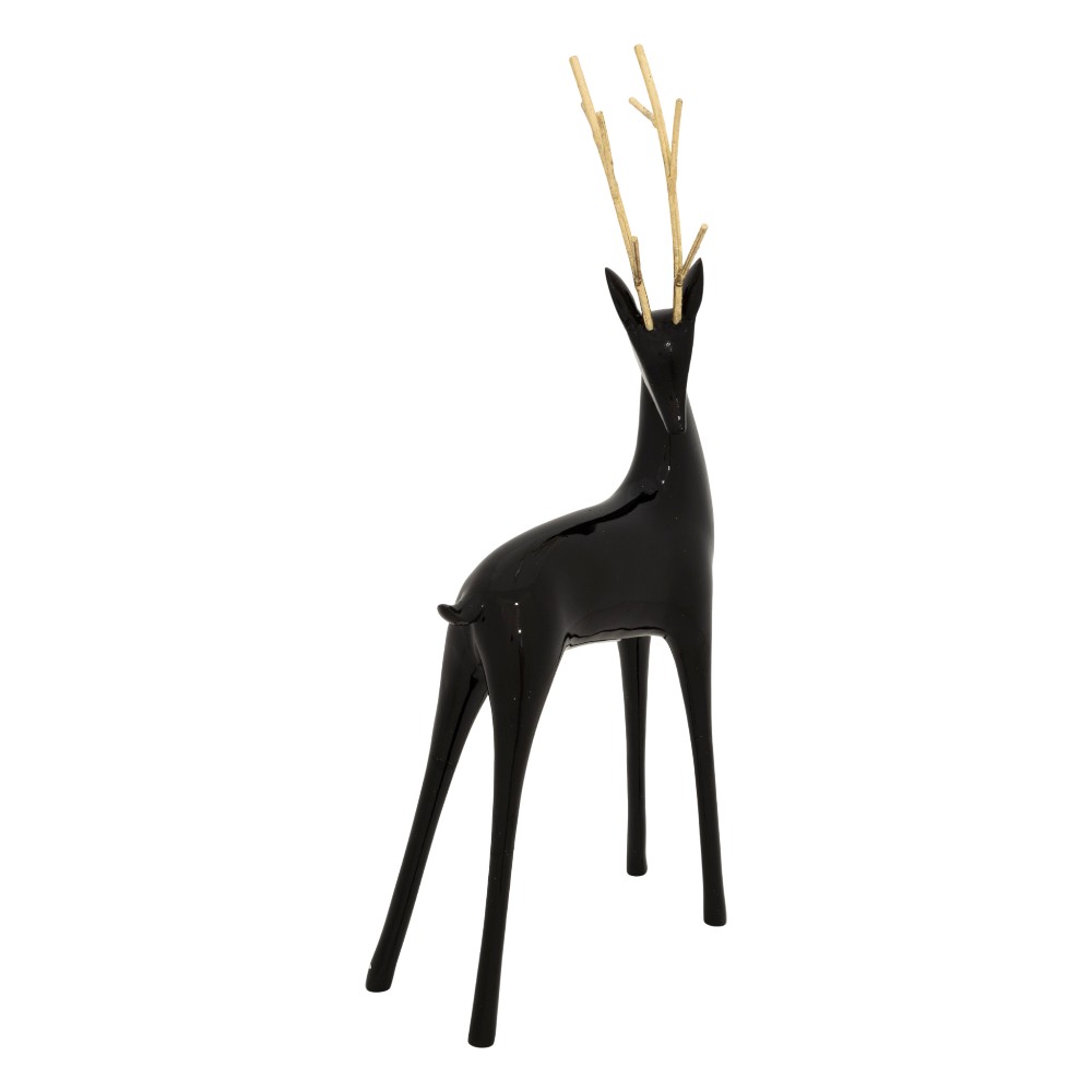 atmosphera-christmas-reindeer-polyresin-black-40-cm