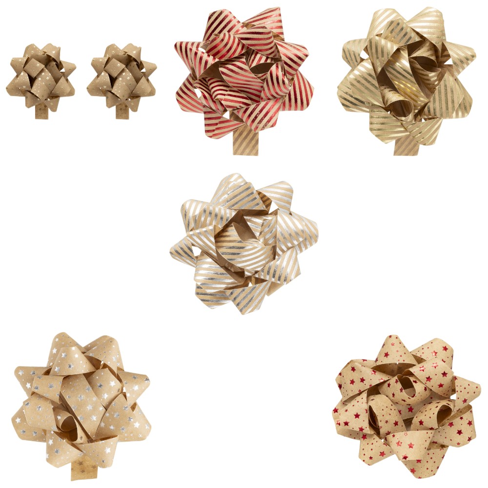 atmosphera-christmas-bows-wrapping-decoration-pack-of-2-pcs-6-assorted-designs