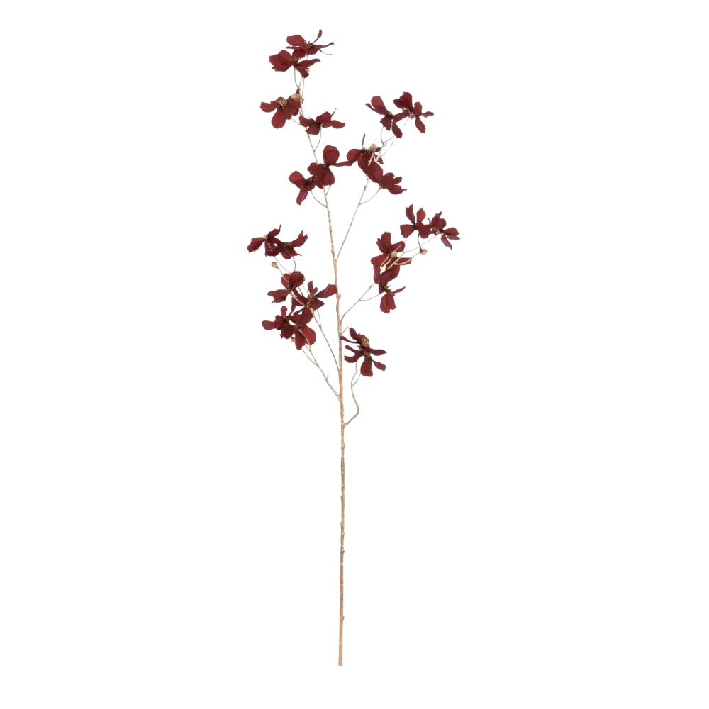 atmosphera-artificial-flower-with-stem-multi-flower-indoor-92-cm-dark-red
