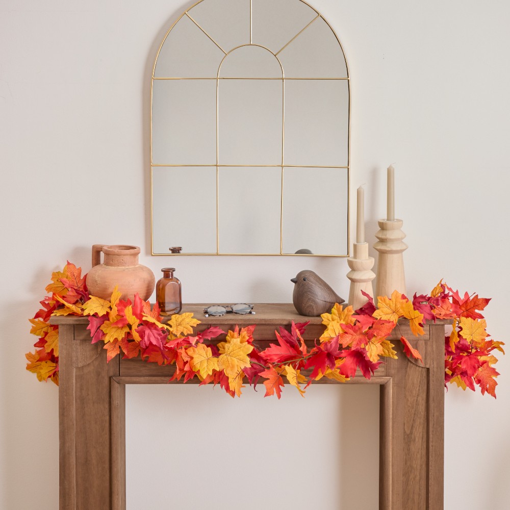 atmosphera-artificial-garland-autumn-leaves-indoor-orange-mix-180-cm
