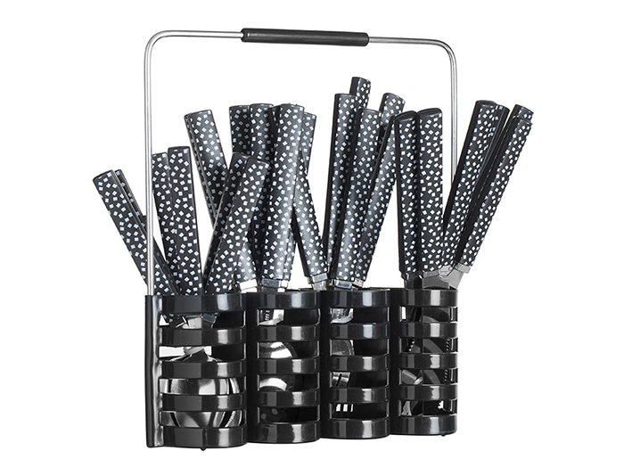 cutlery-set-with-rack-24-pieces-black