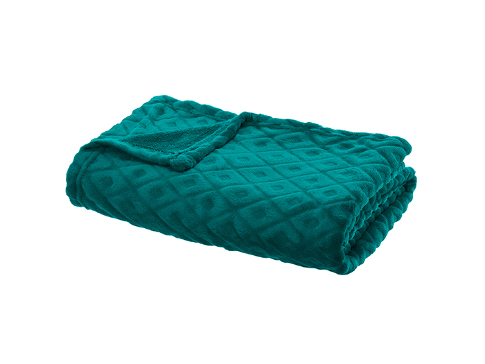 atmosphera-losa-3d-flannel-polyester-blanket-throw-over-teal-blue-180cm-x-230cm
